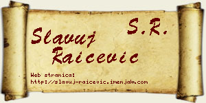 Slavuj Raičević vizit kartica
